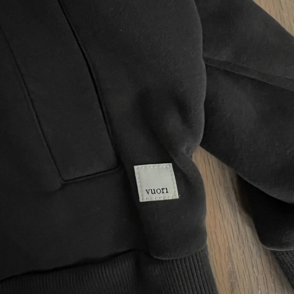 Vuori Restore Hoodie Washed Black S Full Zip Long - Picture 3 of 6